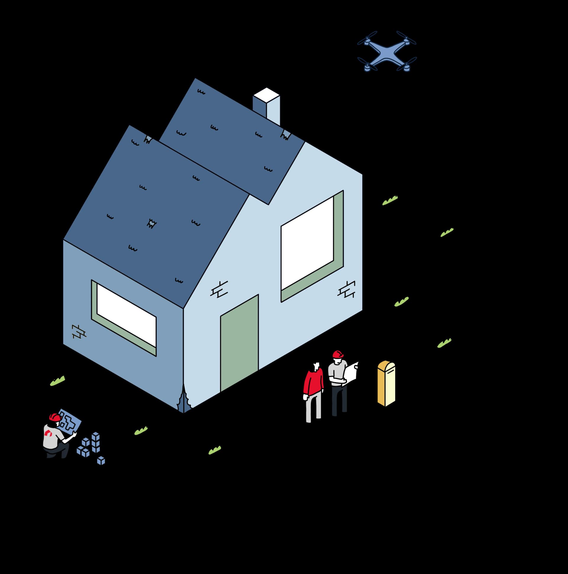 Illustration de la première étape vers une rénovation