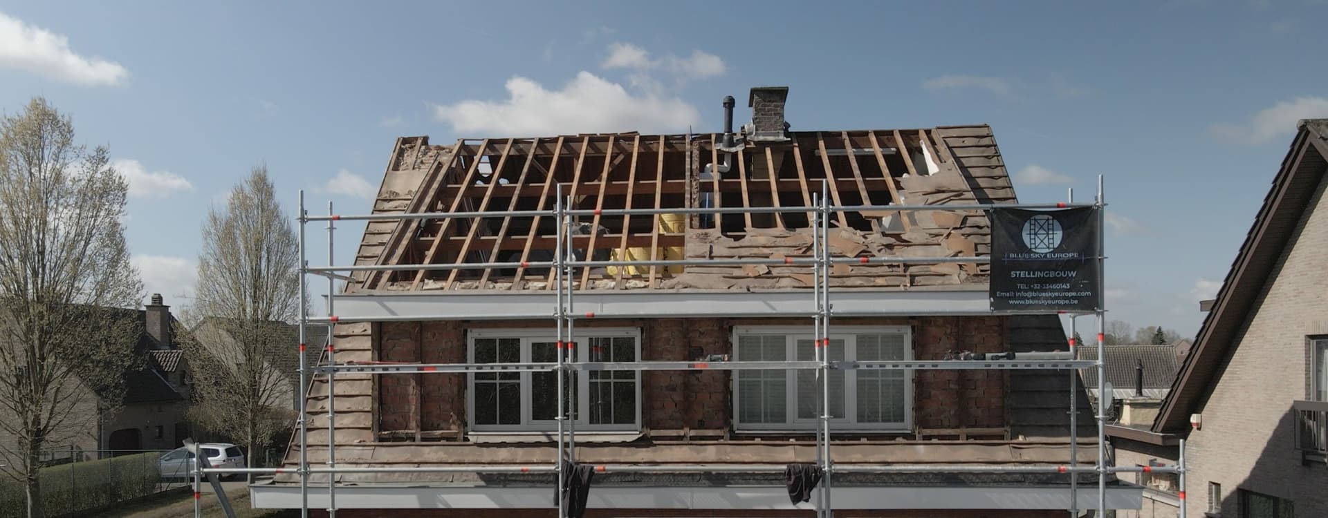 Roof before/after - before